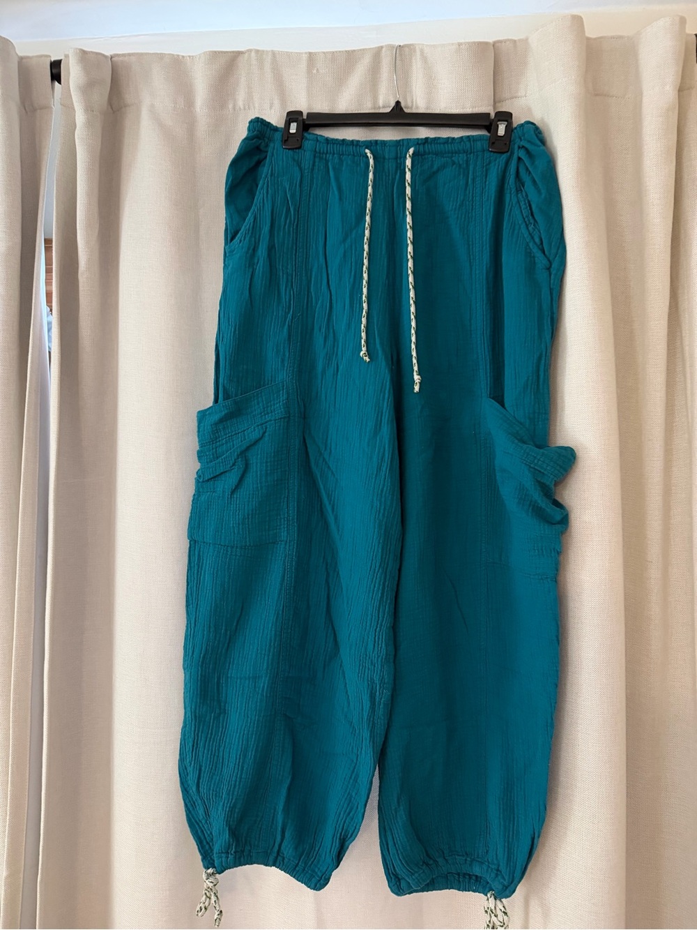 wild fable Teal Elastic-Waist Harem Pants
